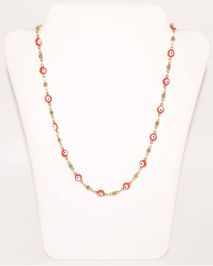 GD RED EYE NECKLACE Nylram Jewelry Collection