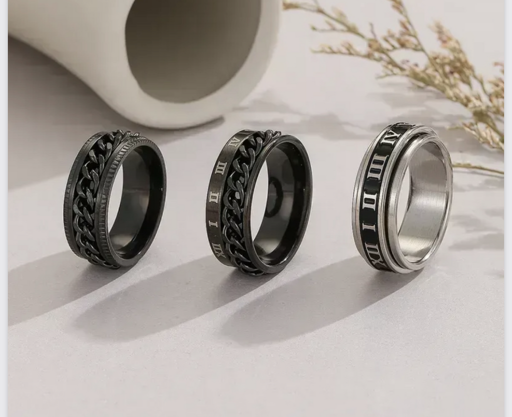 45_     BLACK  rings