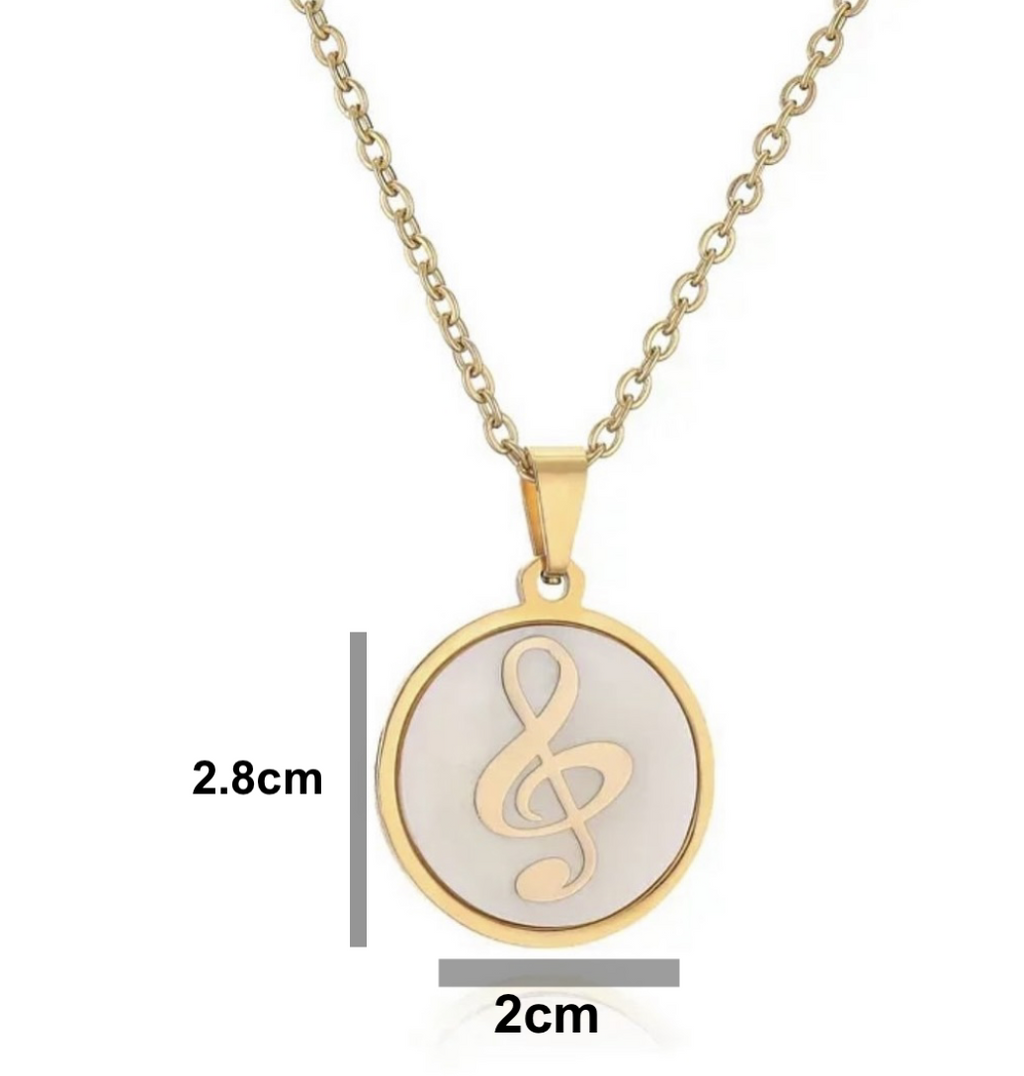 CHAIN WITH MUSICAL NOTE PENDANT