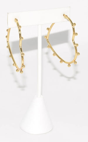 GD HEART SPIKE EARRINGS