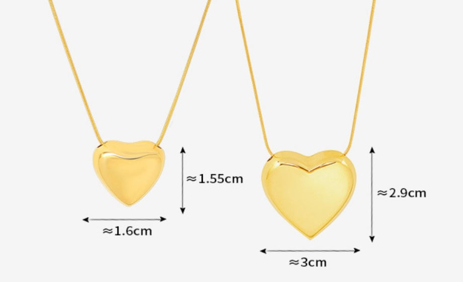 542gsd Fashion Heart Collar (Gold or Silver)