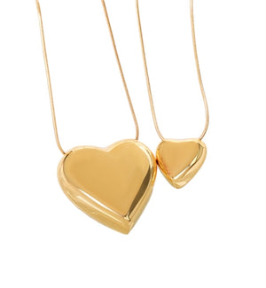 542gsd Fashion Heart Collar (Gold or Silver)