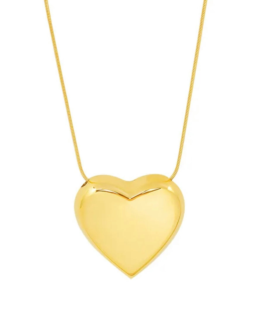 542gsd Fashion Heart Collar (Gold or Silver)