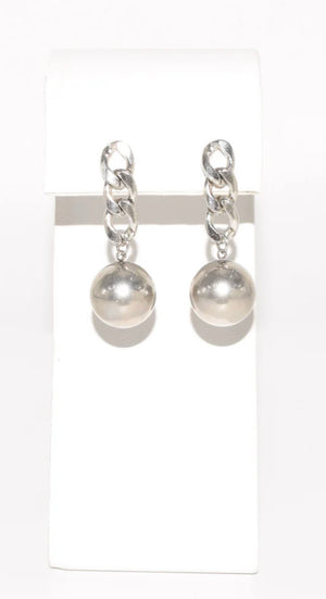 SLV BALL EARRINGS