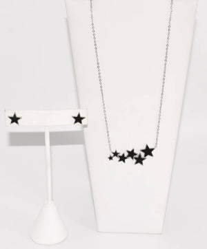 SLV STARS SET (EARRINGS & NECKLACE)