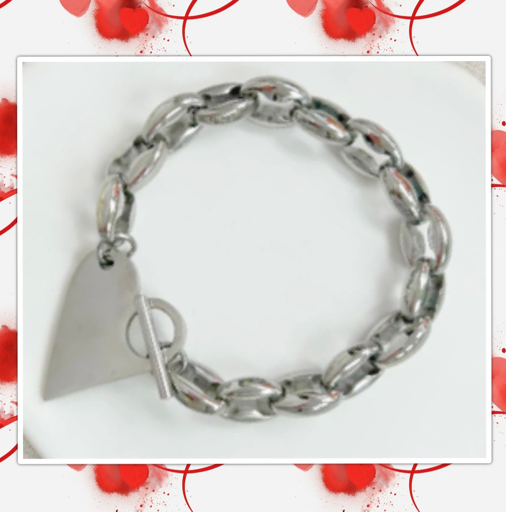 SLV HEART BRACELET