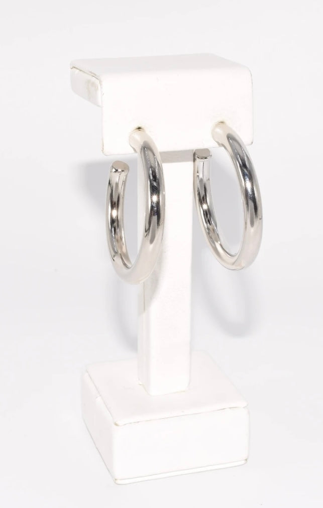 SLV HOOP EARRING (40MM)