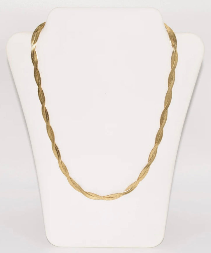 GD BRAIDED NECKLACE (18 inch / 45 cm)