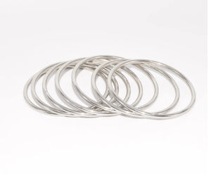 7 PCS. SLV BANGLE SET (62mm or 65mm)