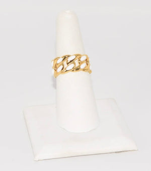 GD WHITE LINKED RING