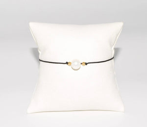 GD BK Cord Pearl Bracelet