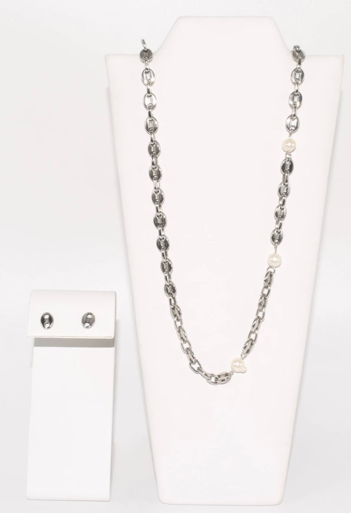 SLV Linked Pearl Set