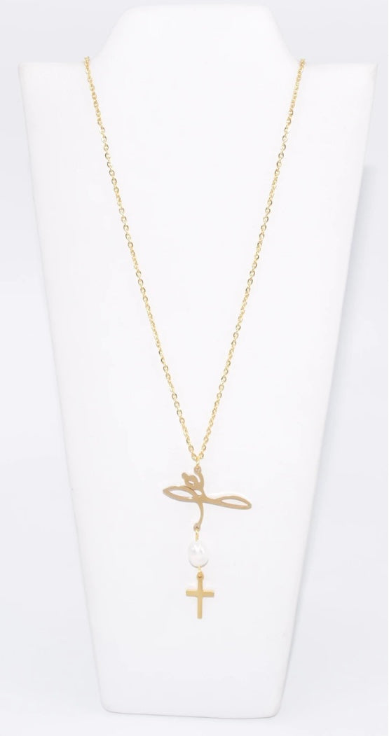 GD "FE" Cross Necklace