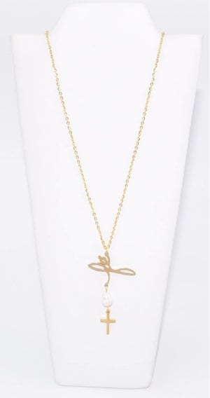 GD "FE" Cross Necklace